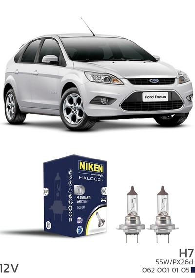 Ford Focus 3 2012-2015 Kısa Far Ampulü H7 Halojen Ampul 12v 55w 2 Adet 3200k Güçlü Net Işık Yasal