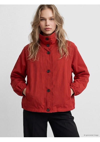 Lcw Vision Kırmızı Dik Yaka Oversize Kadın Mont Diğer