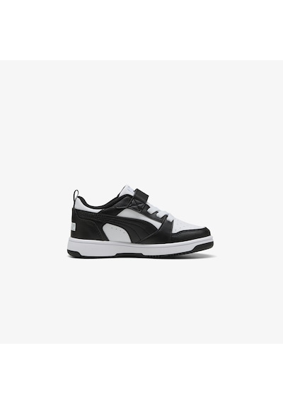Puma Rebound V6 Low Çocuk Siyah Beyaz Spor Ayakkabı 397419 Beyaz