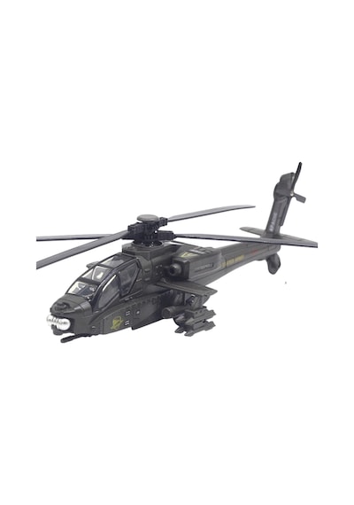 1:72 Işıklı Sesli Metal Çek Bırak Savaş Helikopteri Model Oyuncak Dayanıklı Dekoratif Helikopter