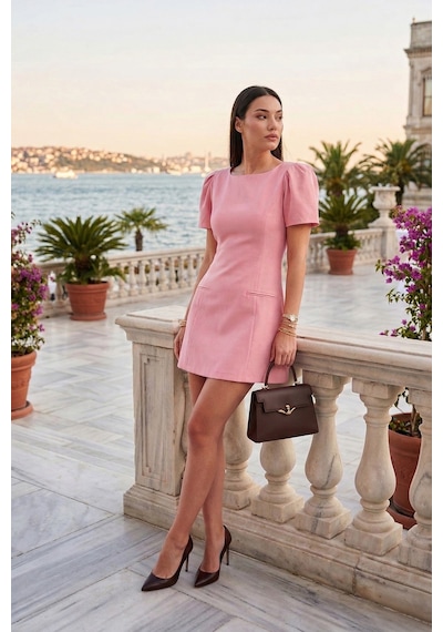 Lela Bayan Elbise 6525735 Şeker Pembe Şeker Pembesi