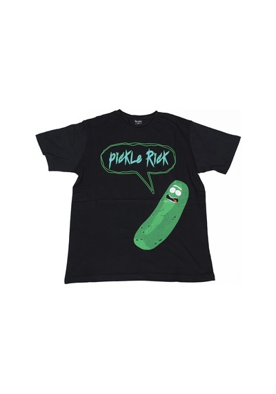 Rick And Morty Pickle Rick Tişört Siyah Çok Renkli Rick And Morty Pickle Rick Tişört Siyah Çok Renkli