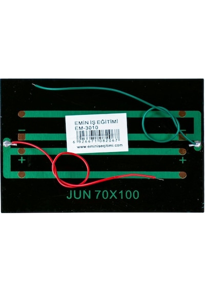 Küçük Mini Güneş Paneli 7Cmx10Cm 6 Volt 0,15 Amper + Ve - Uç Kabl