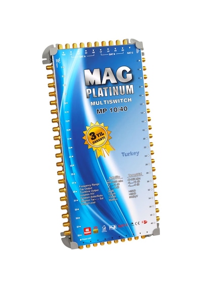 Mag Platinum Mp 10/40 Multiswitch - 10 Giriş 40 Çıkışlı Merkezi Uydu Santrali Hybrid 4k Ve 3d Destekli