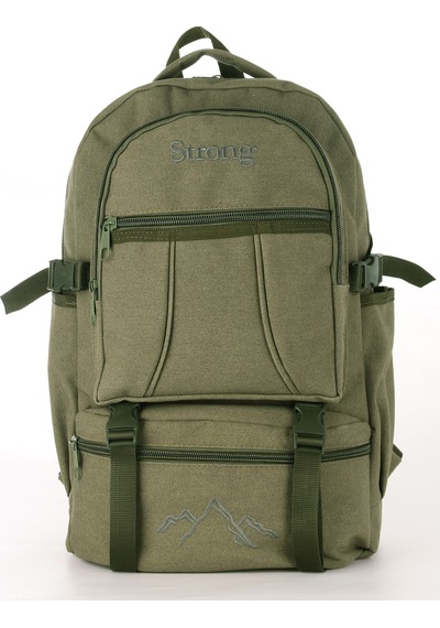 Sr-03 Unisex Kanvas Kumaş Laptop Bölmeli Outdoor Sırt Çantası Dağcı Sırt Çantası Escp01 Haki