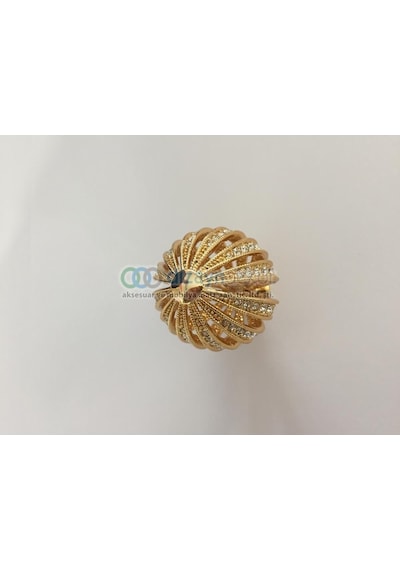 Swarovski Kristal Tekli Altın Özel Tasarım Kulp
