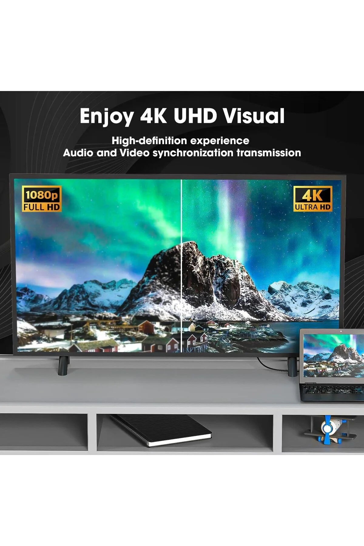 1.5 Metre 4k 30 120hz Uhd, 2160p 4k Uhd 18gbps Hdmı 2.0 Dijital Kablo Ps/tv/pc İçin Görüntü Kablosu 001