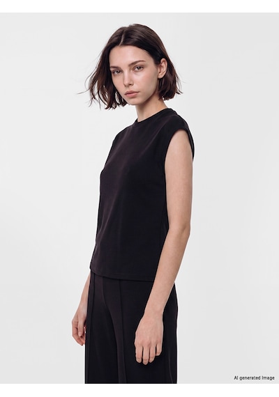 Lcw Modest Siyah Bisiklet Yaka Soft Touch Kadın Atlet