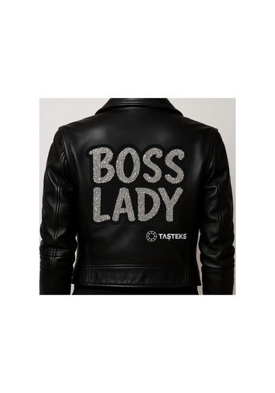 Taşlı Ütülenebilen Veya Sticker Olarak Kullanılabilen 'boss Lady' Yazı Modeli