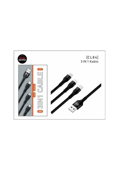 Sub Zero 3 Farklı Girişli Şarj Kablosu Cl84