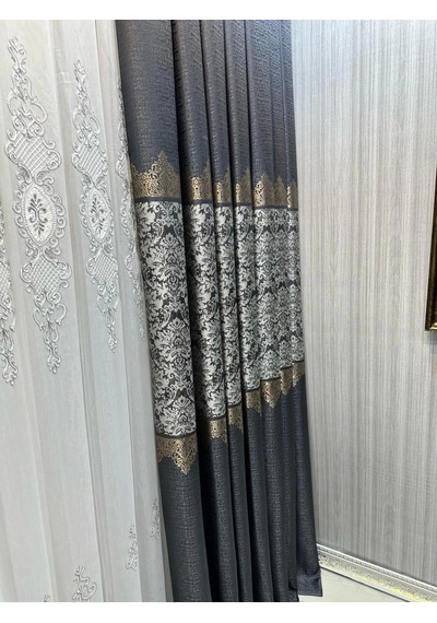 Nivemeshome Fj631749 V-2540 Arora Antrasit 1/3 Sık Pileli Fon Perde Apm Antrasit