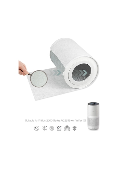 Purmed 10 Adet Philips Fy2180/30 - Ac2939 Hava Temizleyici Uyumlu Toz Tutucu Ön Filtre