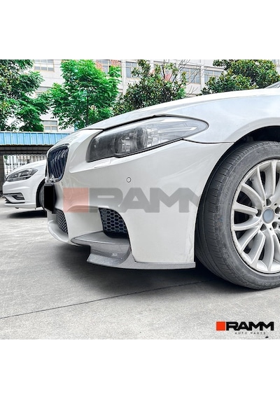 Bmw F10 F11 M5 Stil Ön Tampon Flap Seti - Parlak Karbon