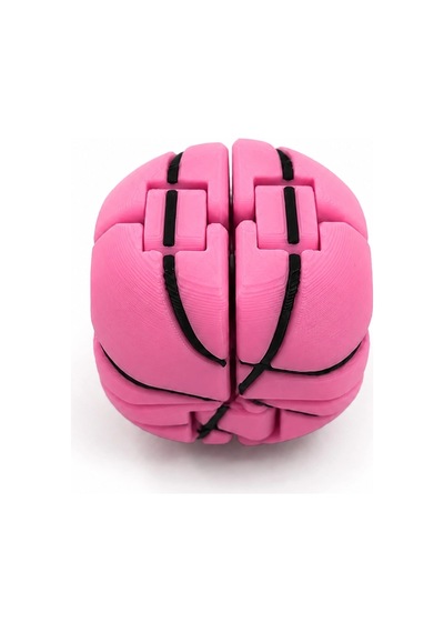 Top Temalı Sonsuzluk Küpü Pembe 40x40mm