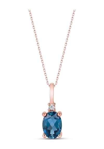925 Ayar Gümüş Oval Kesim Safir Ve Pırlanta Taşlı Rose Altın, Sarı Altın, Gümüş Kaplama Hediye Kolye Altın 925 Ayar Gümüş Oval Kesim Safir Ve Pırlanta Taşlı Rose Altın, Sarı Altın, Gümüş Kaplama Hediye Kolye Altın