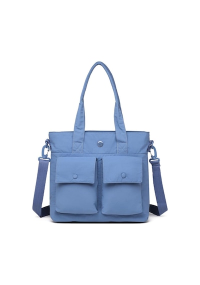 Smart Bags Mikro Poly Kumaş Büyük Boy Kadın Omuz Çantası 3345 Mavi 31734188