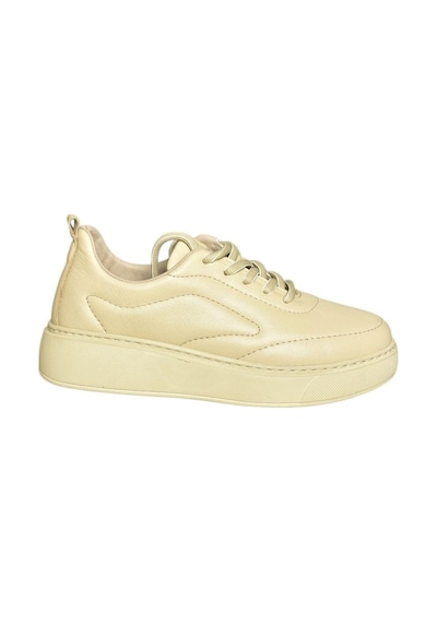 Fox Shoes U555250603 Bej Hakiki Deri Spor Ayakkabı Sneakers Bej-hakiki Deri