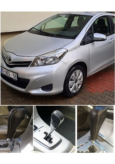 Toyota Uyumlu Yaris 2007/12 Otomatik Vites Kılıfı El Yapımı Hakiki Deri