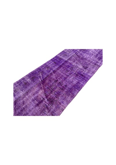 El Dokuma Mor Yolluk 62x244 Dekoratif Yün Halı Mor