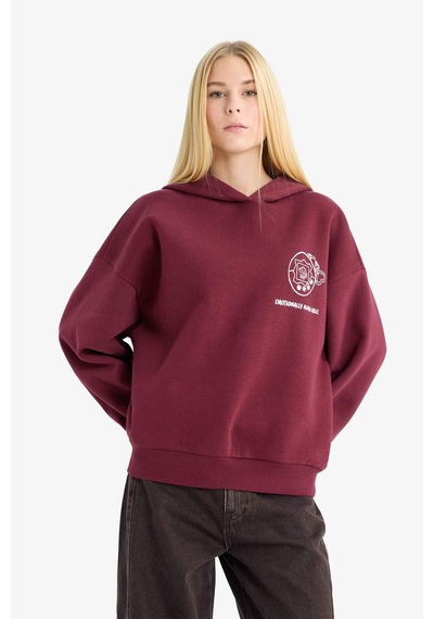 Defacto Coool Overshirt Fit Kapüşonlu Baskılı Kalın Kumaş Sweatshirt G0181ax25wnbr98 Bordo Defacto Coool Overshirt Fit Kapüşonlu Baskılı Kalın Kumaş Sweatshirt G0181ax25wnbr98 Bordo