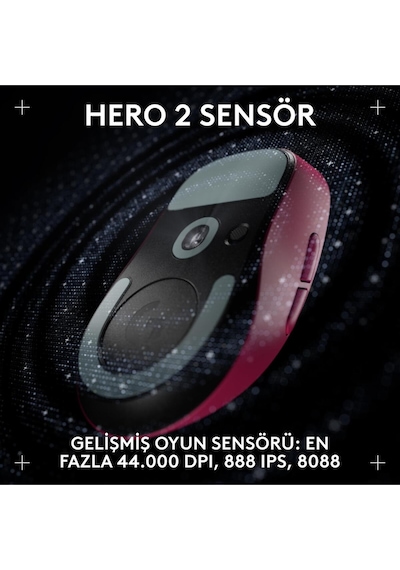 G Pro X Superlıght 2 Dex Lıghtspeed Hero 2 32k Dpı Sensör Kablosuz Oyuncu Mouse - Pembe Diğer