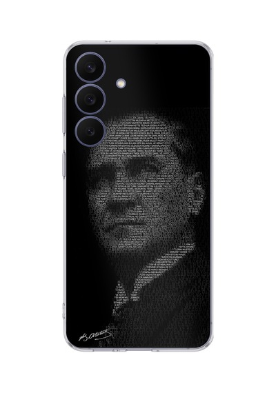 Galaxy 26 Fe Uyumlu Gençliğe Hitabe Yazılı Atatürk Silüeti Baskılı Silikon Kılıf
