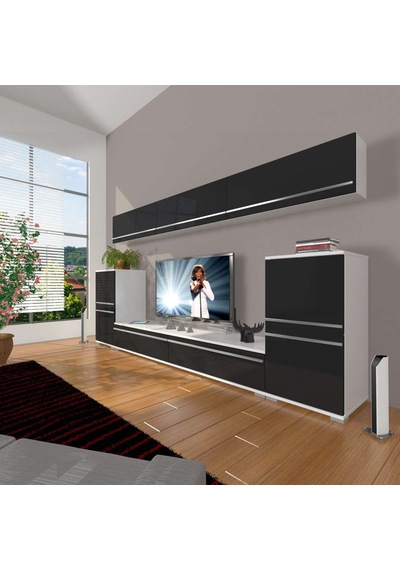 Decoraktiv Eko 9 Mdf Std Tv Ünitesi Tv Sehpası Beyaz - Siyah