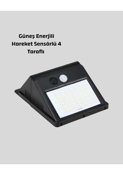 Güneş Enerjili Sensörlü Dış Mekan Duvar Lambası - 3 Modlu, 2200mah Pil, 120 Algılama Çok Renkli