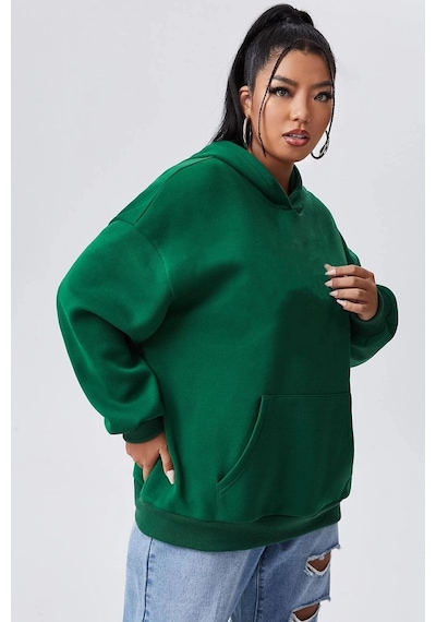 Uyguntarz Unisex Oversize 1898 Brooklyn Baskılı Sweatshirt Yeşil