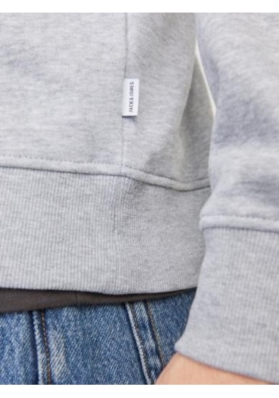 Jack & Jones Jjebradley Sweat Half Zıp L. Grey 12250747 Gri