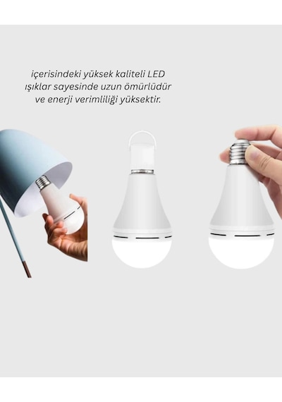 Hubrendy Tekno Ev Ve İş Yeri İçin Şarjlı Led Ampul