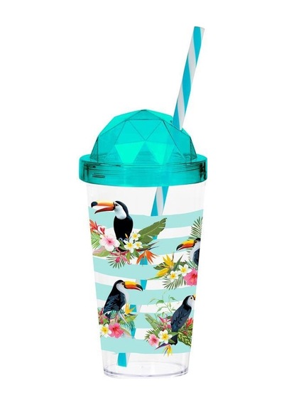 Herevin Elmas Kapak Desenli Pipetli Bardak 660Cc-tropical