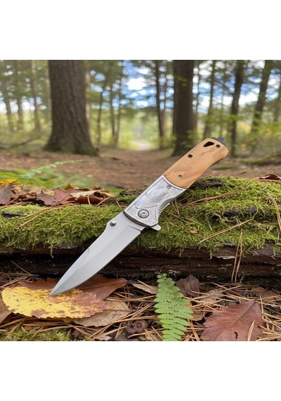 Alsepeteavm Da334 Ahşap Kabze Survival Auto Kamp Çakısı Haki
