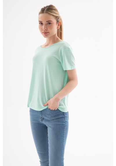 Çift Taraflı Dantelli Bluz Mint Mint
