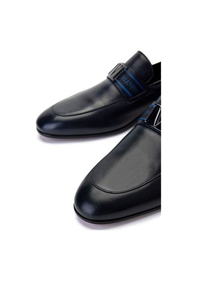 Valentino Valentıno Erkek Hakiki Deri Mavi Loafer Ayakkabı 667 20090 Erk Ayk Y23 Blue Mavi