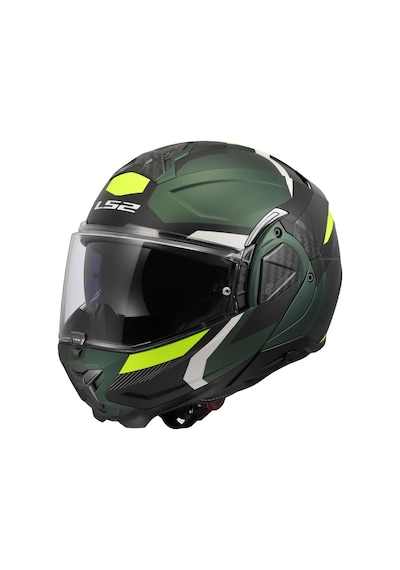 Ls2 Advant 2 Trıple Çene Açılır Kask Mat Neon Sarı - Siyah - Yeşil