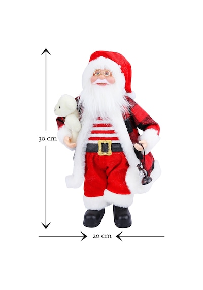 20x30 Cm Ayıcıklı Noel Baba Yılbaşı Süs