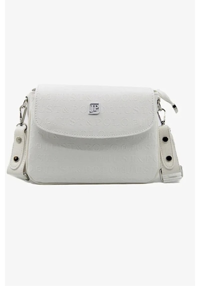 Just Polo Kadın Su Geçirmez Ayarlanabilir Askılı Lüks El & Omuz Çantası Shoulder Bag Ebat: 25 X 15 Cm Beyaz
