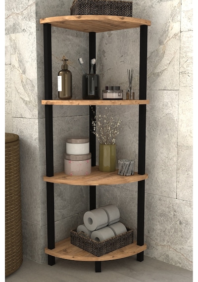 Decoline Banyo Rafı 4 Katlı Moblen Modern Organizer Depolama Ünitesi-atlantik Çam Atlantik Çam