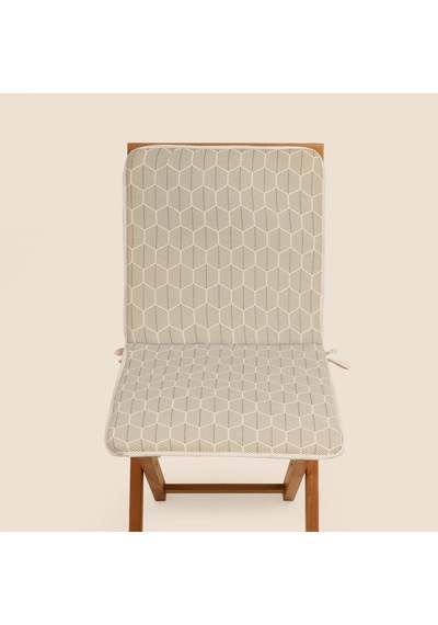 Soft Sırtlı Sandalye Minderi - Ekru - 38x76 Cm Renkli