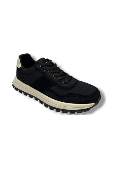Ryt 26ym Med-26 Keten Anatomik Taban Erkek Sneaker Siyah Bej