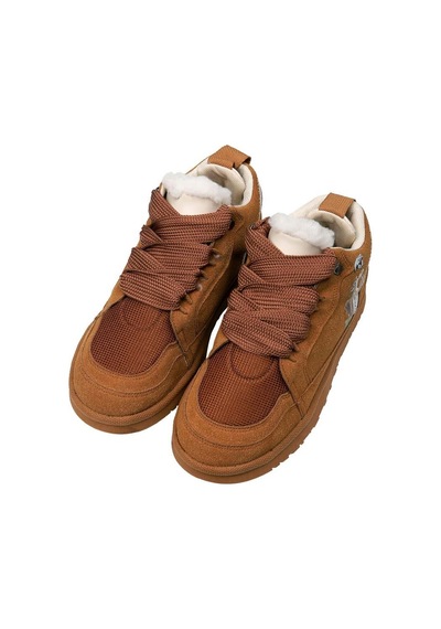 Kadın Vegan Deri Taba Sneakers - Look Who's Here Tasarım Çok Renkli
