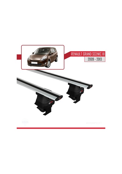 Renault Grand Scenic Iıı 2009-2013 Arası İle Uyumlu Ace-4 Ara Atkı Tavan Barı Gri