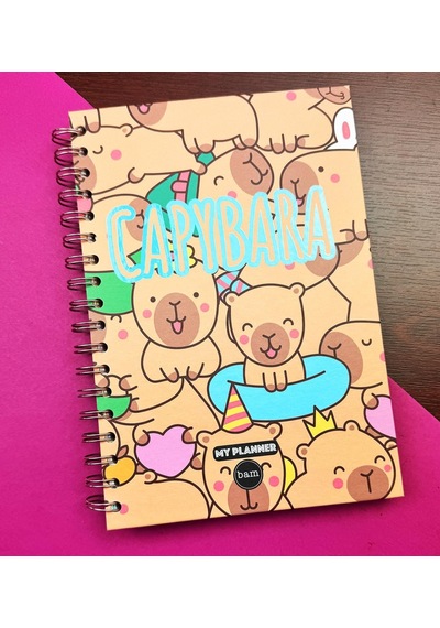 Sevimli Capybara Tasarımlı Konuşan Ajanda Çok Renkli