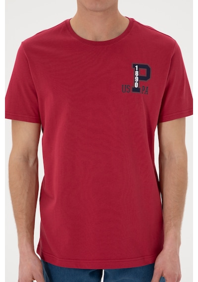 U.S. Polo Assn. Erkek Regular Fit Bisiklet Yaka Vişne Tişört 50306897-VR223