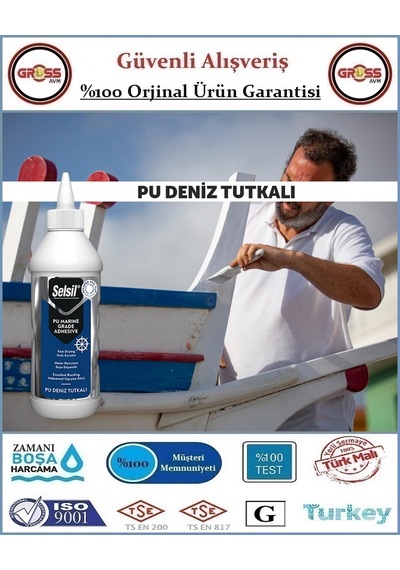 Selsil Pu Deniz Tutkalı 500gr - Suya Dayanıklı - Poliüretan - Şeffaf