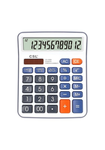 Csl Cs-3806 12 Hane Masa Tipi Hesap Makinesi 010