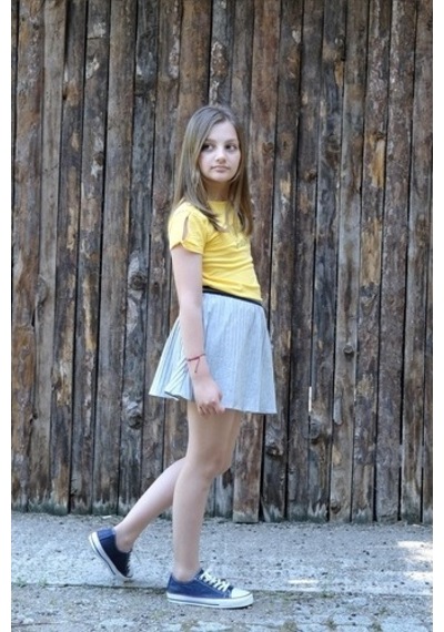 Vintage Pamuk Tişört Sarı Nanna Fashion 2022-G-0003