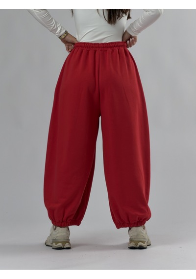Cocopelli Kırmızı Oversize Kadın Baggy Pantolon Coc3428