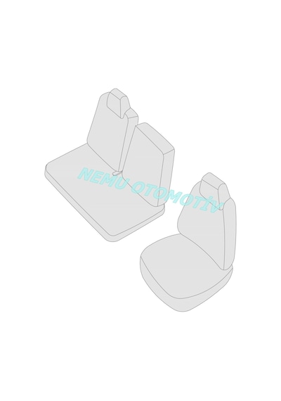 Otokar Atlas Kamyonet Sabit Başlık 2+1 Koltuk Kılıfı SİYAH